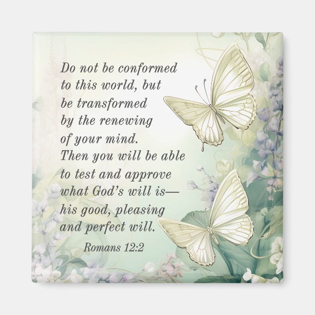 Romans 12:2 Do not Conform to this World Bible Magnet (Front)