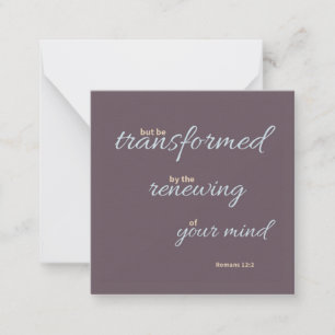 Romans 12:2 Flat Note Card