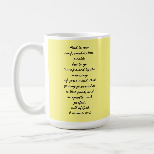 Romans 12:2 Mug (Left)