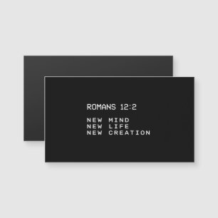 Romans 12:2 New Mind Life Creation Minimalist
