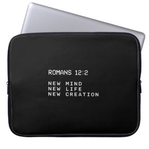 Romans 12:2 New Mind Life Creation Minimalist Laptop Sleeve