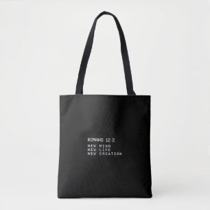 Romans 12:2 New Mind Life Creation Minimalist Tote Bag