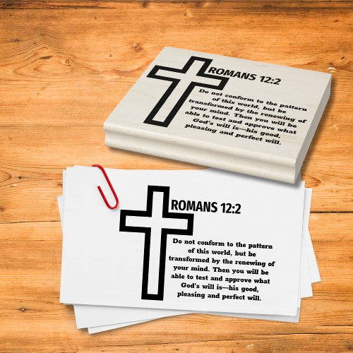 Romans 122 NIV Bible Verse Rubber Stamp