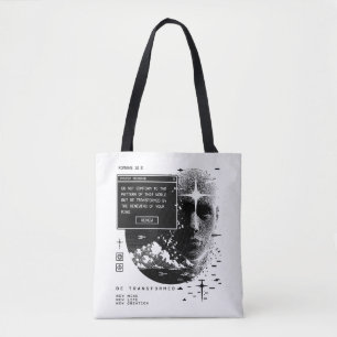 Romans 12:2 Renew Your Mind System Message Alert Tote Bag