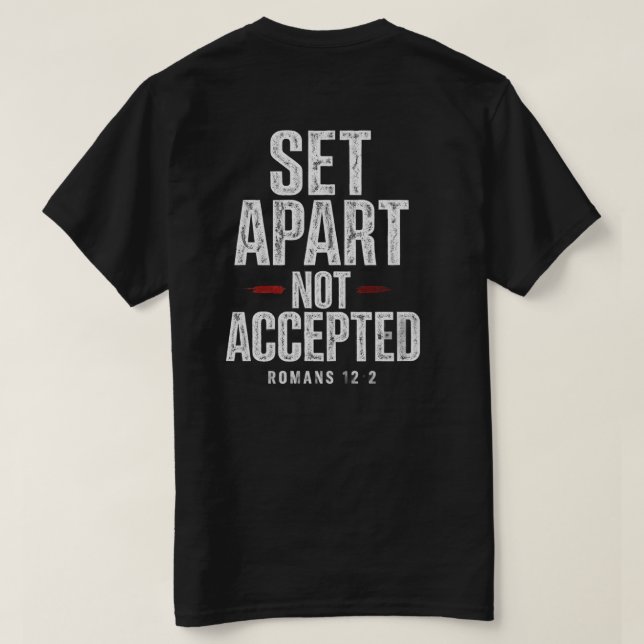 Romans 12:2 T Shirt (Design Back)