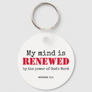 Romans 12v2 MIND RENEWED Christian Keychain
