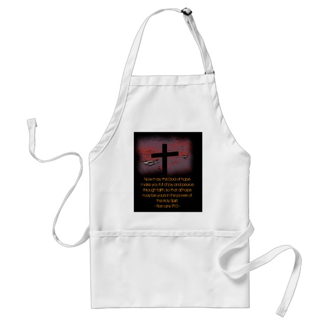 Romans 15:13 adult apron (Front)