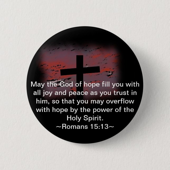 Romans 15:13 button (Front)