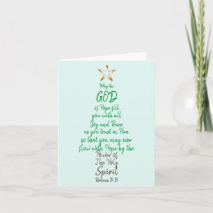 Romans 15:13 God Hope Joy & Peace Christmas Card