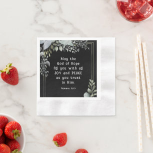 Romans 15:13 God of Hope fill you with Joy Peace Napkins