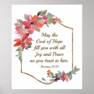 Romans 15:13 God of Hope Poster