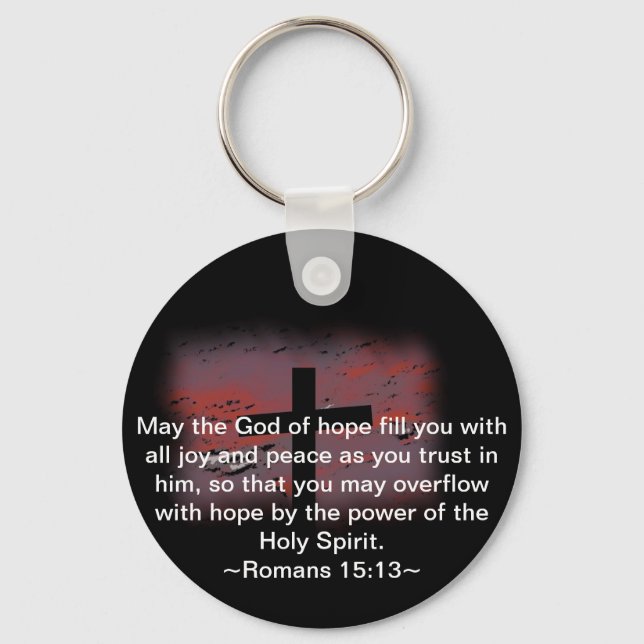 Romans 15:13 keychain (Front)