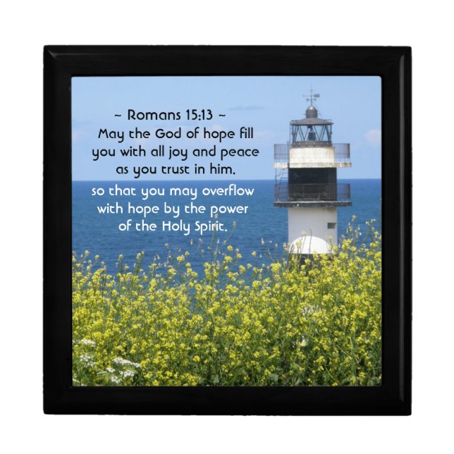 Romans 15:13 May the God of Hope, Lighthouse Gift Box (Front)