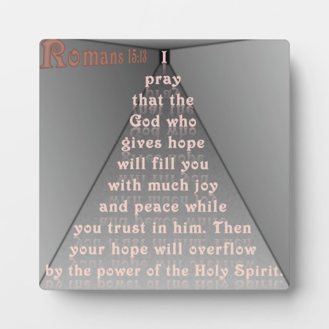 Romans 15:13 plaque (Front)