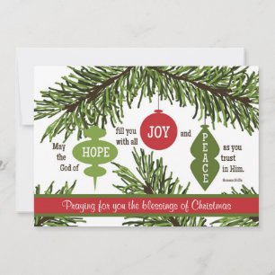 Romans 15:13 Scripture Verse Christmas Card
