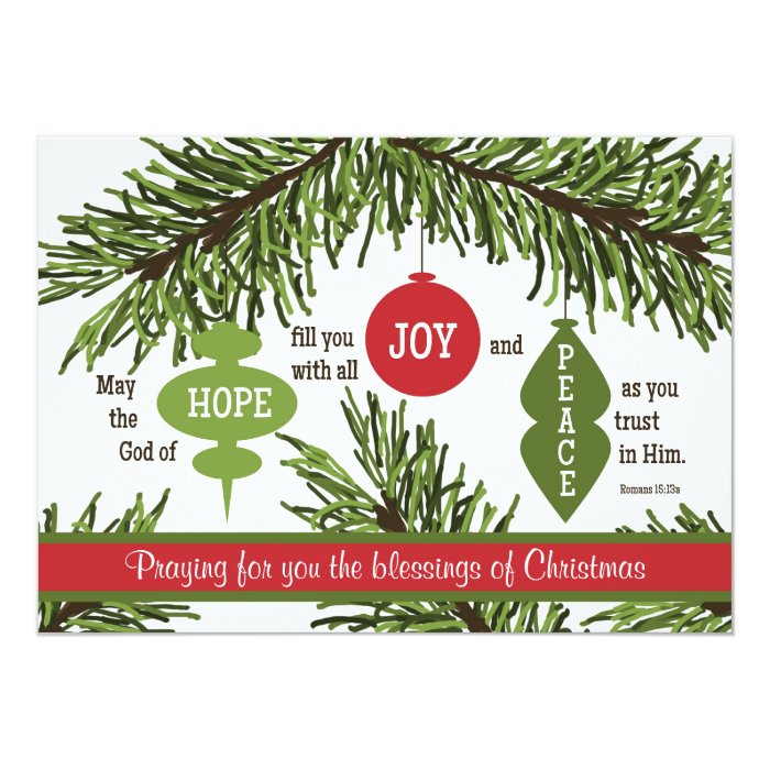 Romans 15:13 Scripture Verse Christmas Card | Zazzle