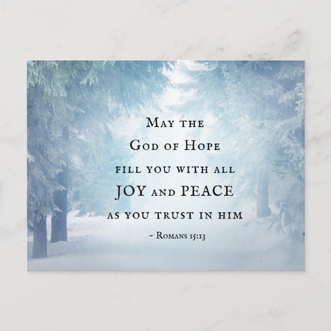 Romans 15:13 The God of Hope Postcard (Front)