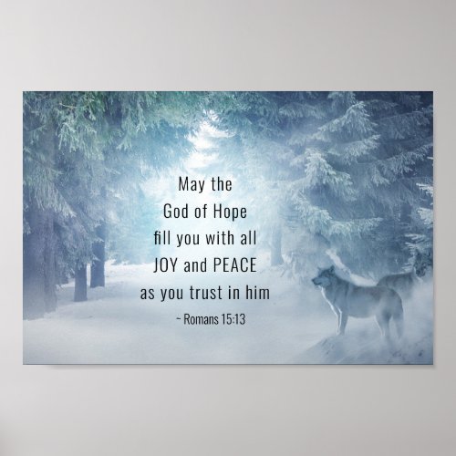 Romans 1513 The God of Hope Poster