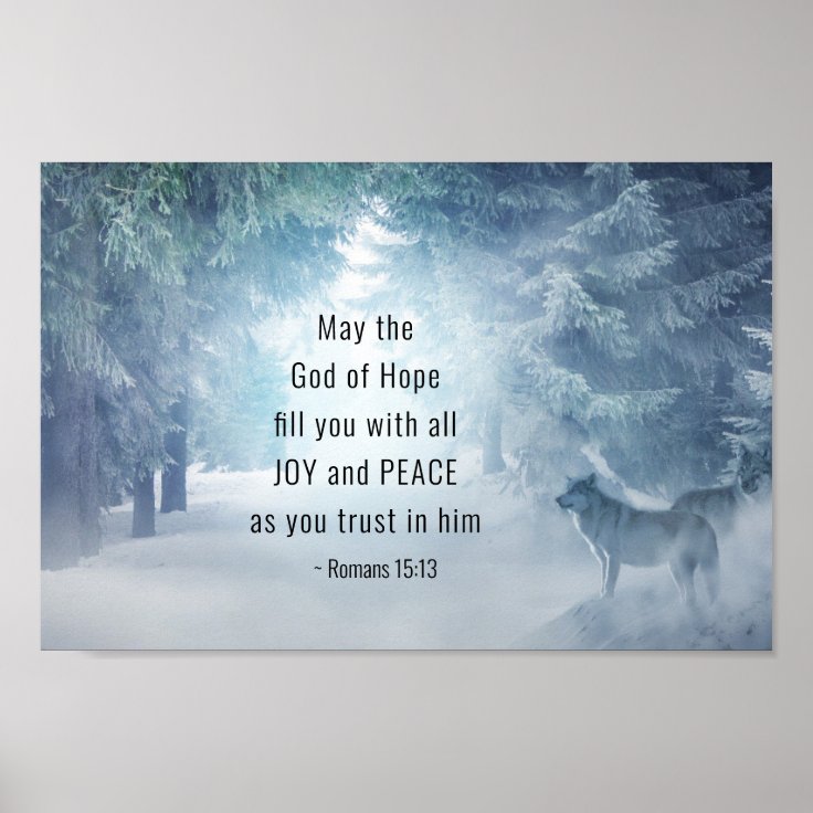 Romans 15:13 The God Of Hope Poster | Zazzle