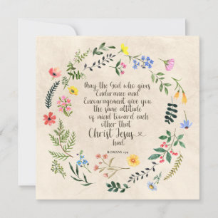 Romans 15:15 Christian Bible Verse Watercolor Holiday Card