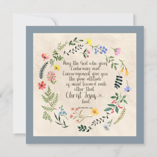 Romans 15:5 Bible Verse Image (Front)