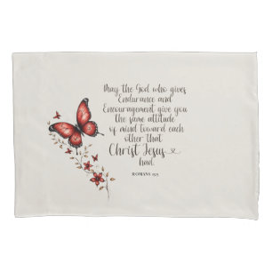 Romans 15:5 Bible Verse Image Pillow Case