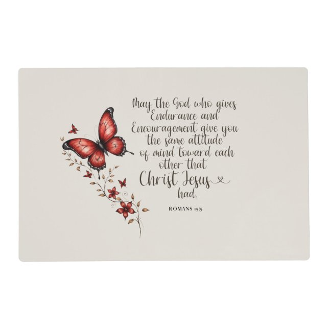 Romans 15:5 Bible Verse Image Placemat (Front)