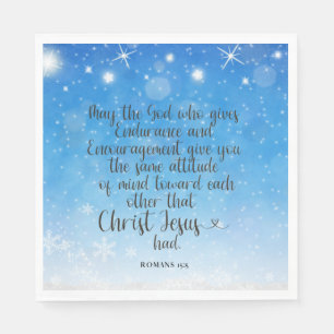 Romans 15:5 Bible Verse Paper Napkins
