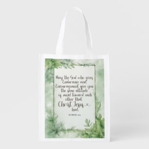 Romans 15:5 Reusable Grocery Bag