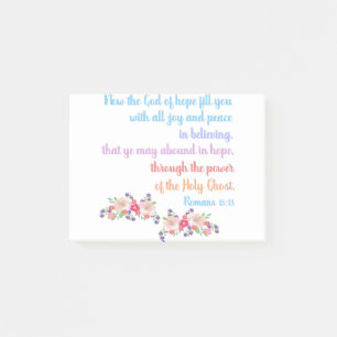 Romans 15 Bible Verse Design Post-it Notes