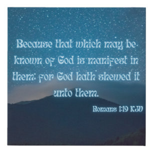 Romans 1:19 Bible Verse KJV Pic Wall Art
