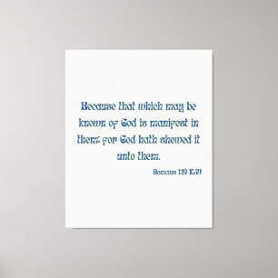 Romans 1:19 Bible Verse KJV Wall Art