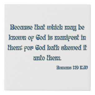 Romans 1:19 Bible Verse KJV Wall Art