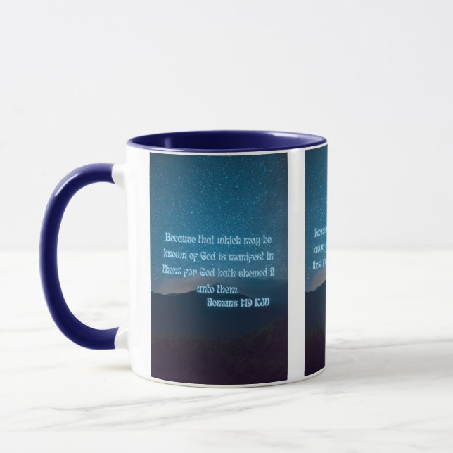 Romans 1:19 KJV Bible Verse Pic Two-Tone Mug (Left)
