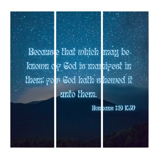 Romans 1:19 KJV Bible Verse Pic Wall Art (Front)