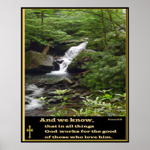 Romans 28 christian poster