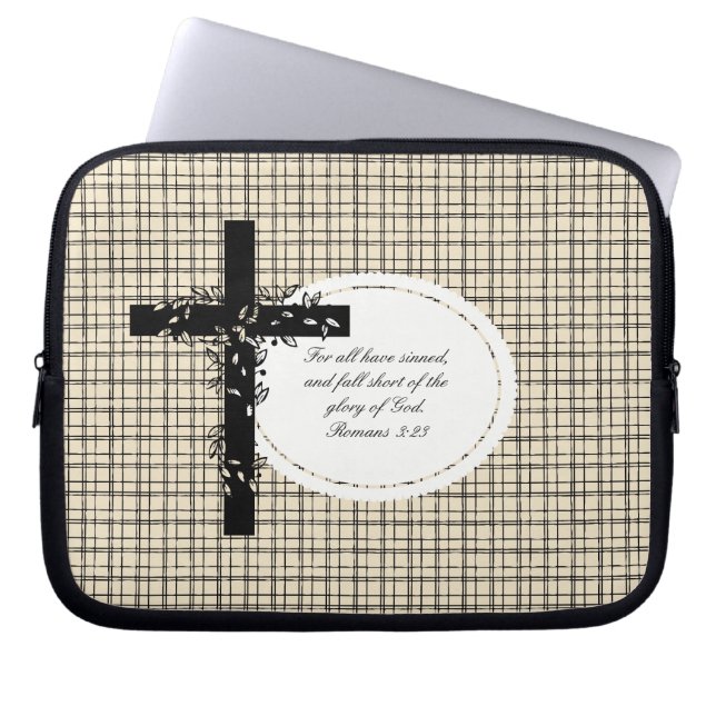 Romans 3:23 Laptop or Netbook Carrier Sleeve (Front)