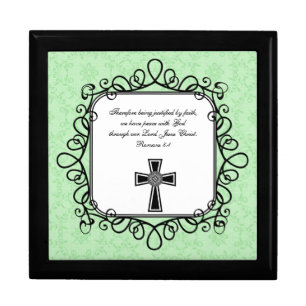 Romans 5:1 Bible Verse Keepsake Box