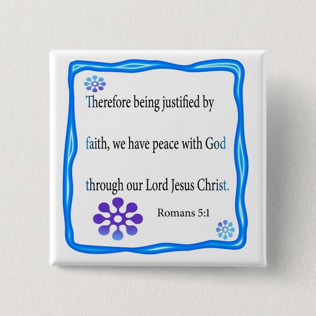 Romans 5:1 button (Front)