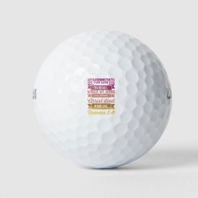 Romans 5:8 Bible Verse design Golf Balls (Front)