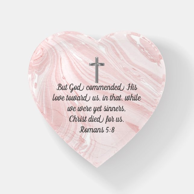Romans 5:8 Paperweight (Front)
