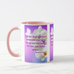 Romans 6:14 KJV Bible Scripture Pic Two-Tone Mug