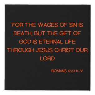 Romans 6:23 Bible Verse Canvas Wall Art