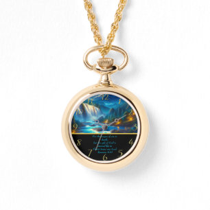 Romans 6:23 Christian Faith a waterfall gold Watch