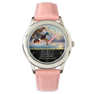 Romans 6:23 Christian Faith cross with ducks Watch