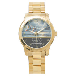Romans 6:23 Christian Faith cross with ducks Watch