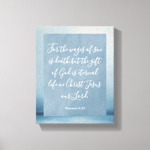 Romans 6:23 Customizable Bible Verse Canvas Print