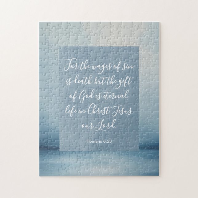 Romans 6:23 Customizable Bible Verse  Jigsaw Puzzle (Vertical)