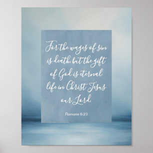 Romans 6:23 Customizable Bible Verse  Poster