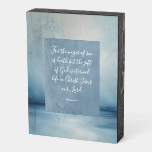 Romans 6:23 Customizable Bible Verse  Wooden Box Sign
